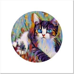 Bright-Eyed floppy cat Posters and Art